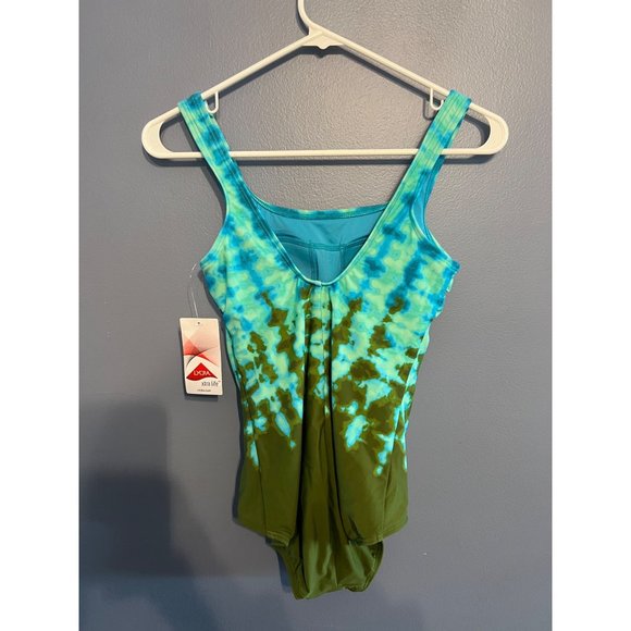 Land’s End Women’s One Piece Tie Dye Bathing Suit Size 4 NWT Lycra‎ - Picture 3 of 8